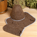 Набор д/бани 3 предмета (коврик, шапка, рукавица)  МИКС 9250545 Китай