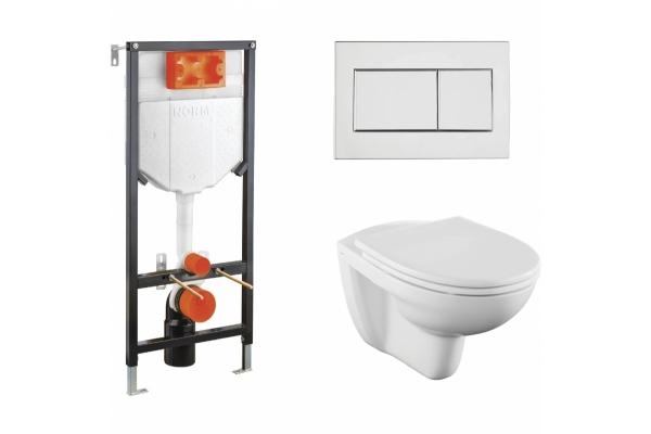 Комплект VITRA Fit L Box (инстал, унитаз, сиден м/л, кнопка) Турция