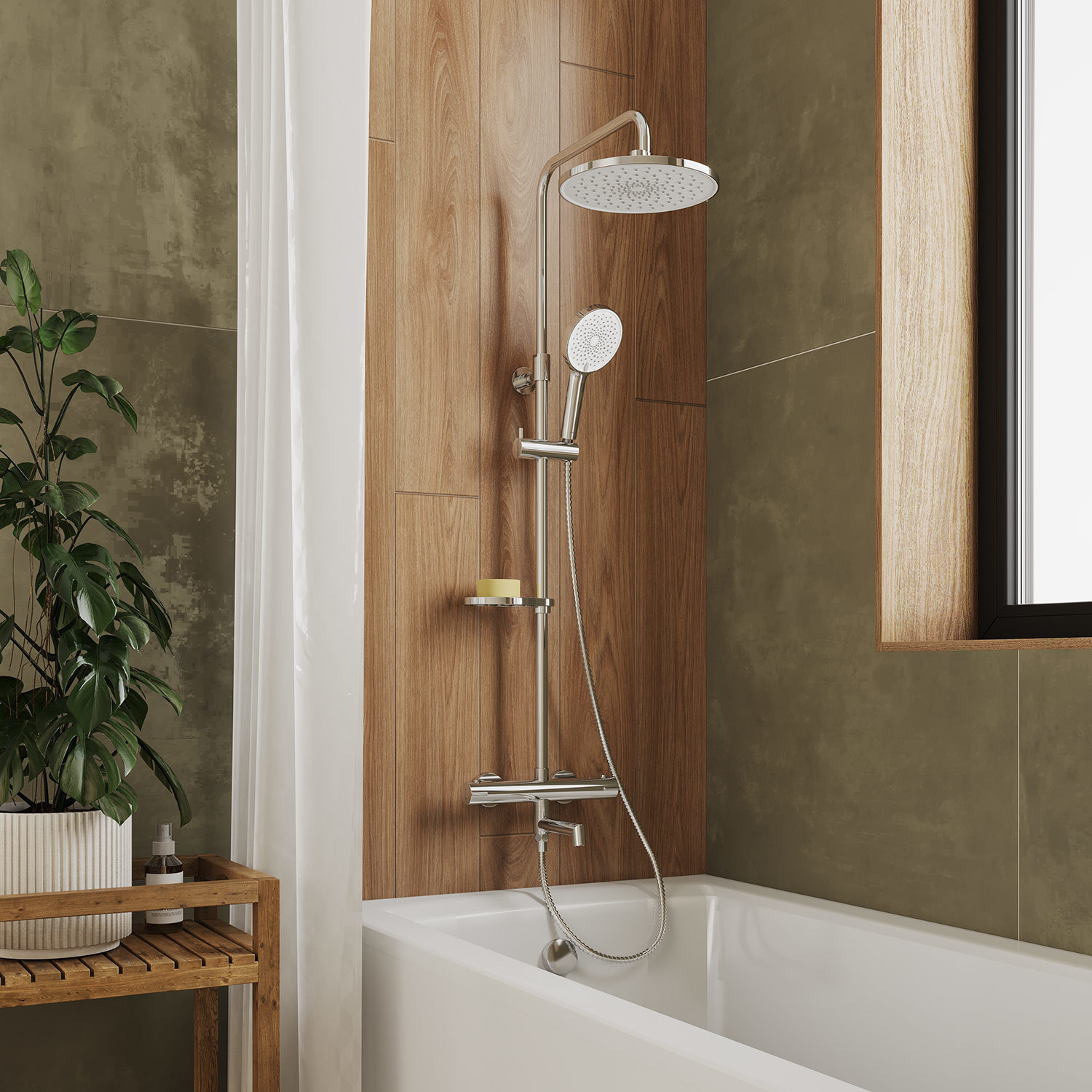 Душевая система Milardo Ideal Spa ILSSBTHM06  со смесителем хром Россия