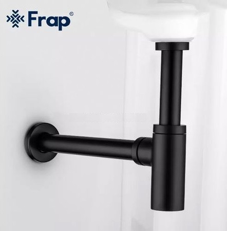 Сифон для умывальника FRAP F82-7 черный 1