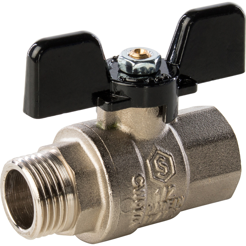Кран шаровый 1/2 ВН бабочка STOUT SVB-0004-000015