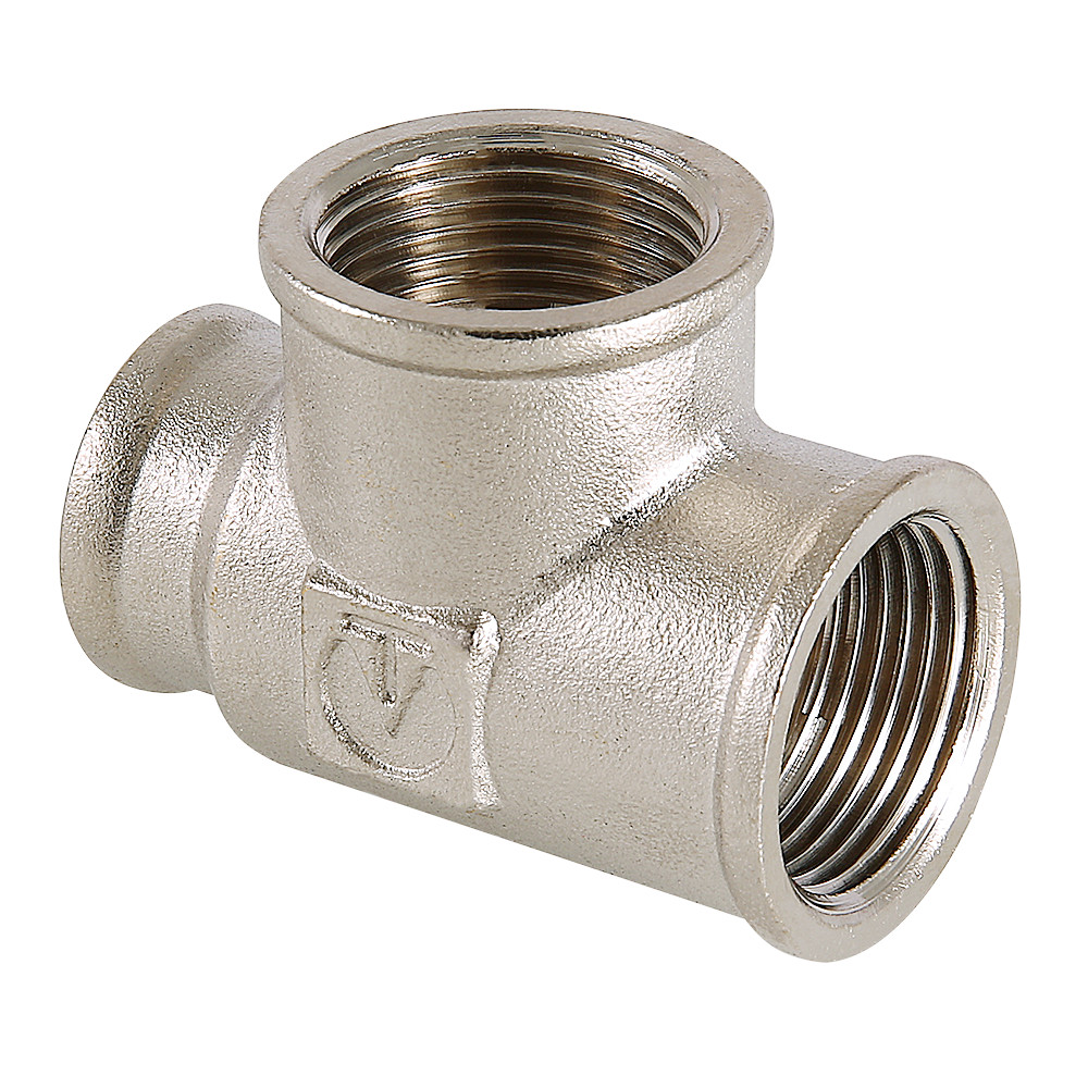 Тройник 1/2*3/4*1/2 никель VTr.750.N.040504