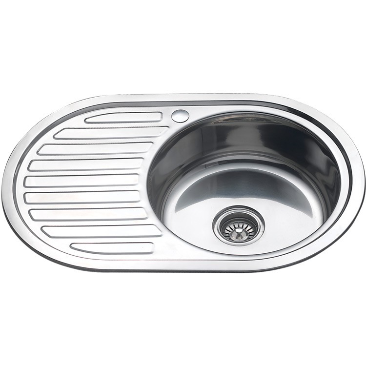 Мойка нерж.770*500 180 правая врезн.овал Китай